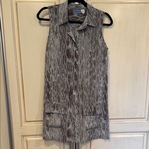 Acrobat small silk shirt dress snakeskin never worn